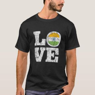 Camiseta Índia Love T Shirt Orgulhosa Bandeira Indiana Afas