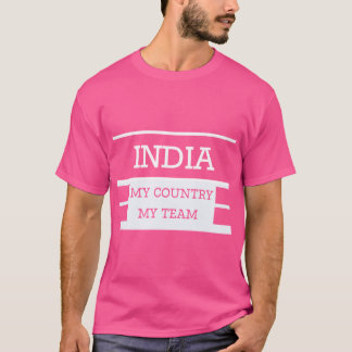 Camiseta Índia Meu País Meu Conceito de Equipe