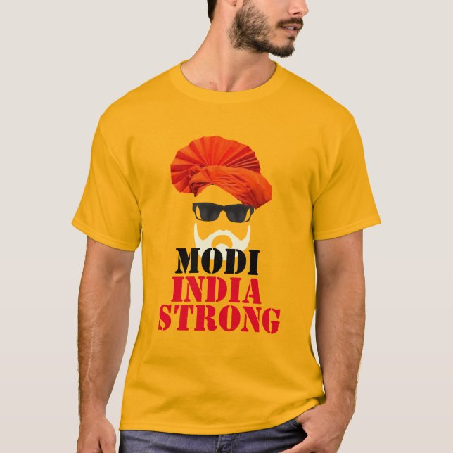 Camiseta índia, orgulhosa PM índia Narendra Modi (Frente)