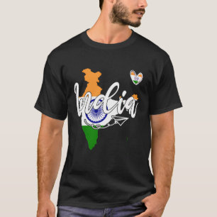 Camiseta Índia Patriótica Orgulho Engraçado Cardíaco Indian
