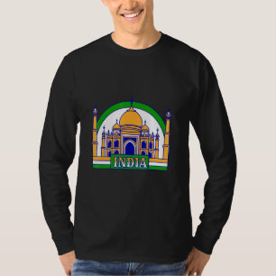 Camiseta Índia Sinalizador Cor Taj Mahal