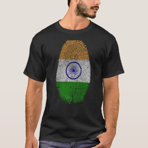 Camiseta Índia Sinalizador Impressão Digital Está No Meu Dn