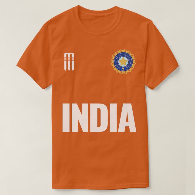 Camiseta Indian Cricket Supporters Jersey India Cricket Fa (Frente do Design)