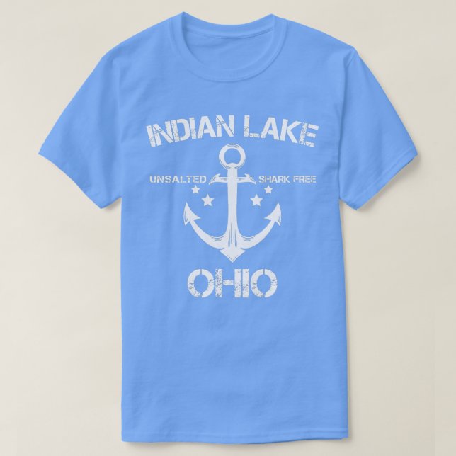 Camiseta INDIAN LAKE OHIO Funny Fish Camping Summer Gift (Frente do Design)