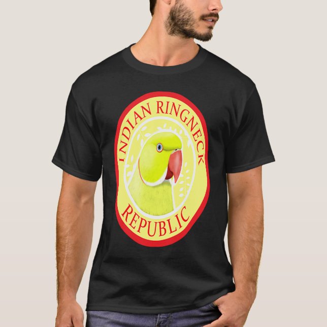 Camiseta Indian Ringneck Parrot Yellow (Frente)