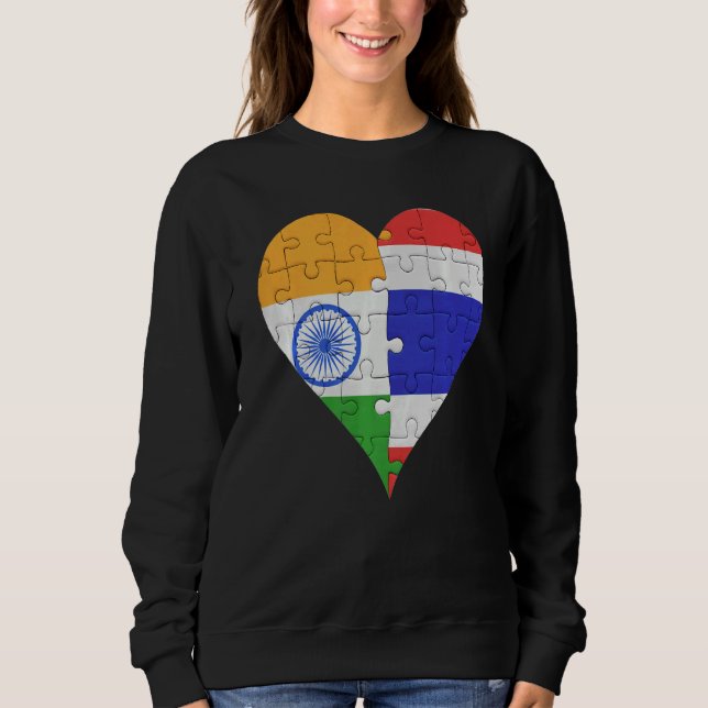 Camiseta Indian Thai Flag Heart (Frente)