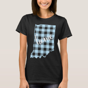 Camiseta Indiana Buffalo Xadrez Home State Country Blue Wes