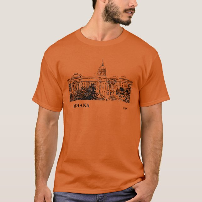 Camiseta Indiana Estado EUA Oversized (Frente)