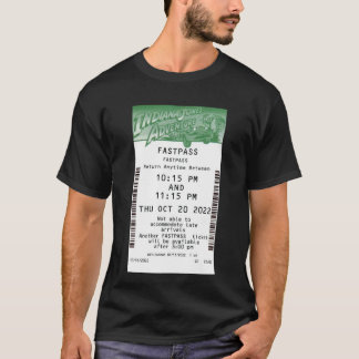 Camiseta Indiana Jones Adventure Fastpass outubro de 2022