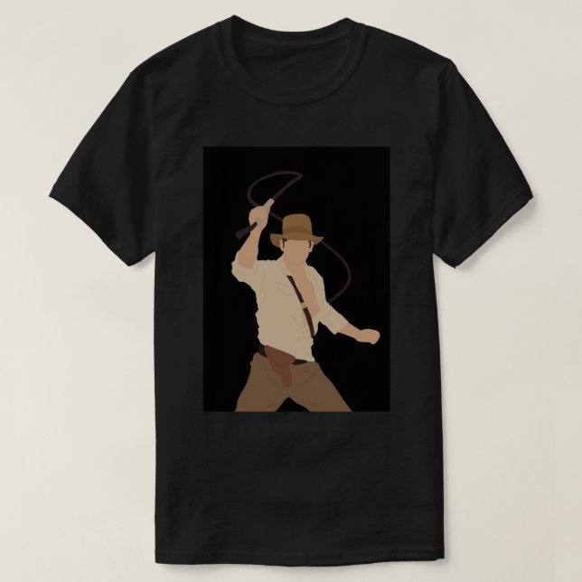 Camiseta Indiana Jones Illustração Fotográfica Impressão.pn (Frente do Design)