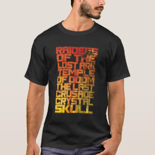 Camiseta Indiana Jones Raiders Dos Títulos De Filme De Arca