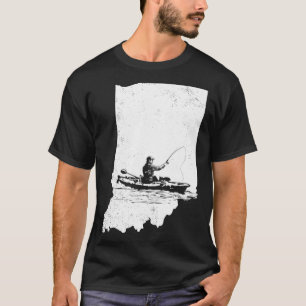 Camiseta Indiana Kayak Pescador Kayaking Fish Kayaker