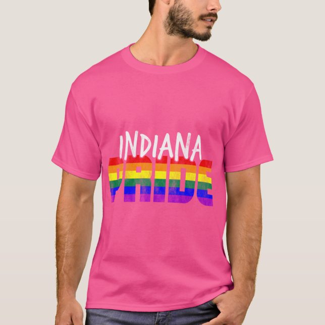 Camiseta Indiana Pride LGBT Flag (Frente)