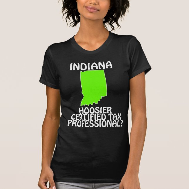 Camiseta Indiana - Profissional de Impostos Certificado Hoo (Frente)