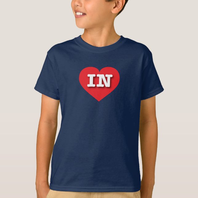 Camiseta Indiana Red Heart - Eu adoro IN (Frente)