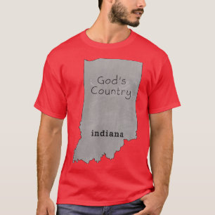 Camiseta Indiana Tshirt Indiana é Gods Country Indiana Tee
