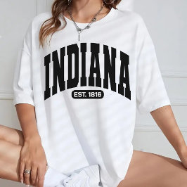 Camiseta Indiana Vintage Shirt, USA Game Day & Viagem Gift
