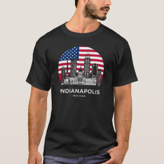 Camiseta Indianapolis City Indiana American Flag