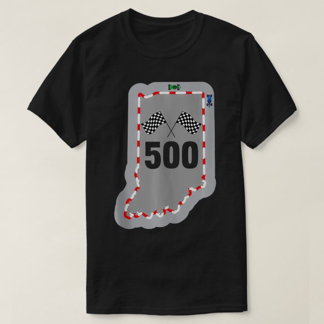 Camiseta Indianápolis Indiana State 500 Racing Gift Idea (Frente do Design)