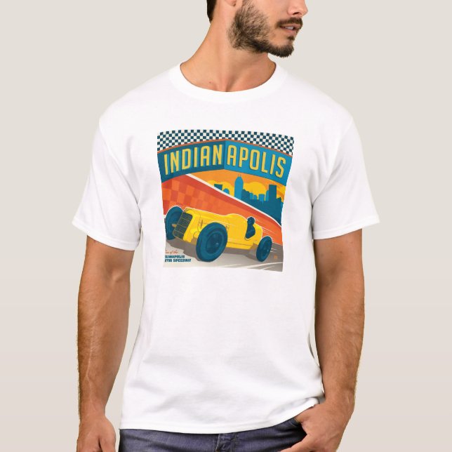 Camiseta Indianapolis, Indiana | Vintage Racer (Frente)