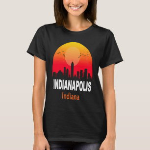 Camiseta Indianapolis Indiana Vintage Sunset Retro City Sta