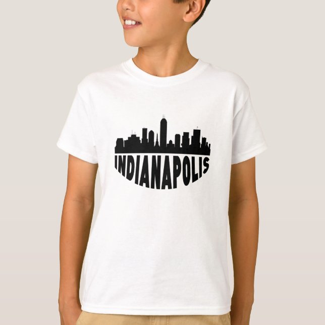 Camiseta Indianapolis na skyline da arquitectura da cidade (Frente)