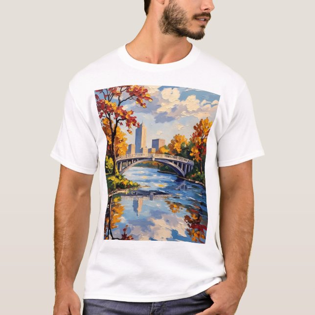 Camiseta Indianapolis White Bridge Over the White River  (Frente)