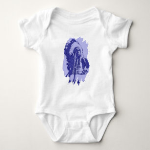 Camiseta Indiano do nativo americano azul escuro