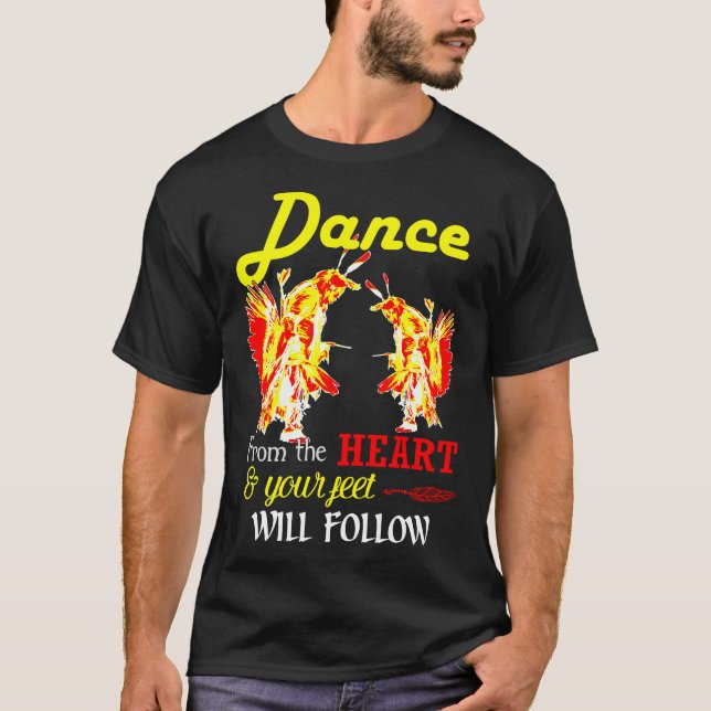 Camiseta Indiano Powwow dança nativa americana (Frente)