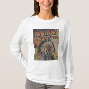Camiseta Indianos do noroeste - chefe indiano & Teepee