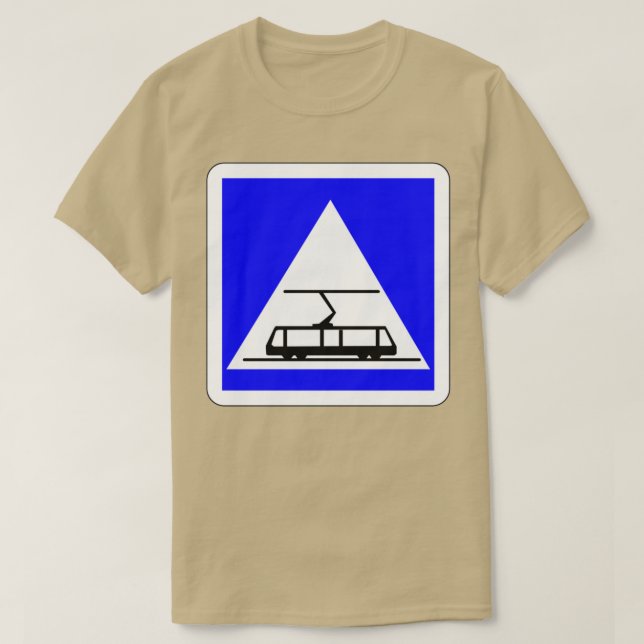 Camiseta Indica uma travessia de elétrico (Frente do Design)