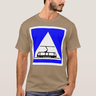 Camiseta Indica uma travessia de elétrico