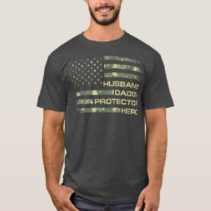 Camiseta Indicador de Dia de os pais Herói do Protetor do P