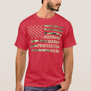 Camiseta Indicador de Dia de os pais Herói do Protetor do P
