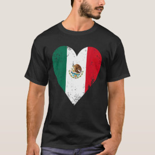 Camiseta Indicador de Forma do Coração Mexicano na Imagem R