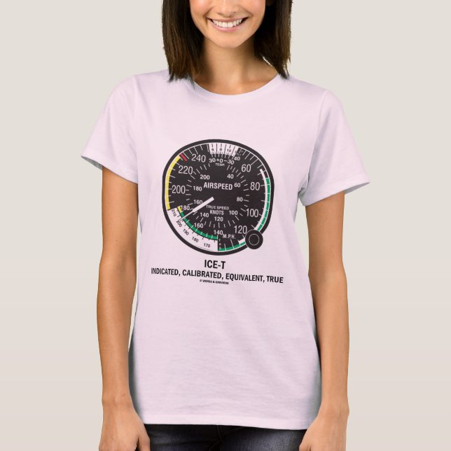 Camiseta Indicador de velocidade aerodinâmica verdadeira (Frente)