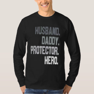 Camiseta Indicador do Dia de os pais Heroico do Protetor do