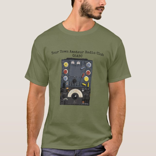 Camiseta Indicativo de chamada rádio WWII do T1154 R1155 La (Frente)