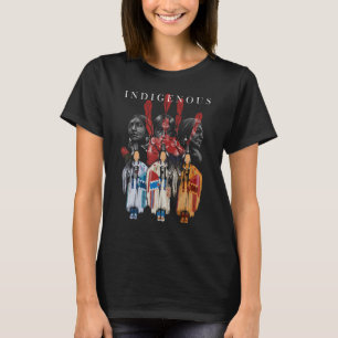 Camiseta Indígenas Americano Nativo de Sangue Indiano de Mã