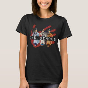 Camiseta Indígenas Americano Nativo de Sangue Indiano de Mã