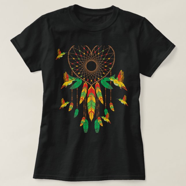 Camiseta Indígenas indiano nativo americano Hummingbird Dre (Frente do Design)