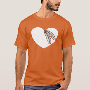 Camiseta Indígenas Indígena Americano do Coração Nativo