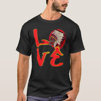 Camiseta Indígenas Nativo Americano de Skeleton Love