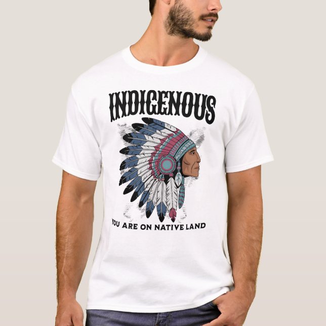 Camiseta Indígenas QUE ESTEJA EM TERRA NATIVA (Frente)