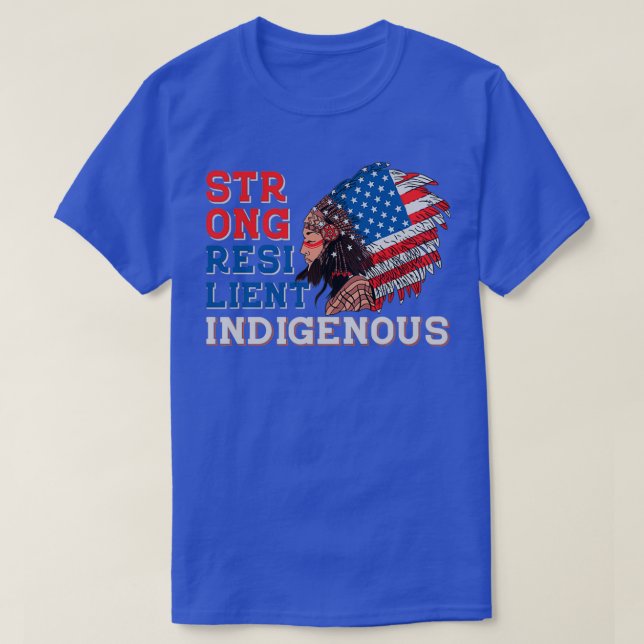 Camiseta Indígenas Resiliente Forte Nativo Americano (Frente do Design)