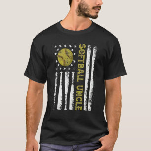 Camiseta Indignado Americano Flag Softball Tio Padre