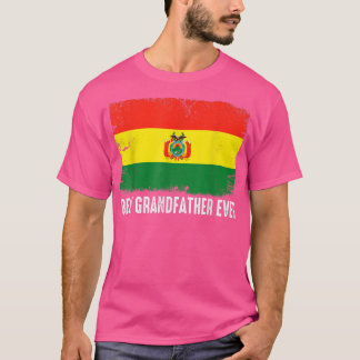 Camiseta Indignado Bandeira Bolívia Melhor Avô De Todos Os 