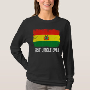 Camiseta Indignado Bandeira da Bolívia Melhor Tio Nunca Pat