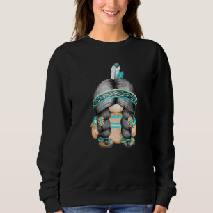 Camiseta índio Tribal Motif Cute Native American Gnomo Mo