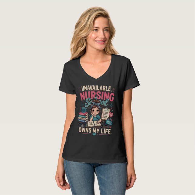 Camiseta Indisponível. A Escola de Enfermagem Possui Meu Pr (Frente Completa)